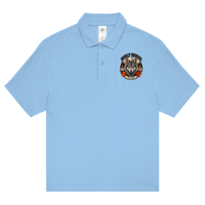 Unisex-Poloshirt mit Wolf-Spirit-Motiv im herbstlichen Retro-Stil