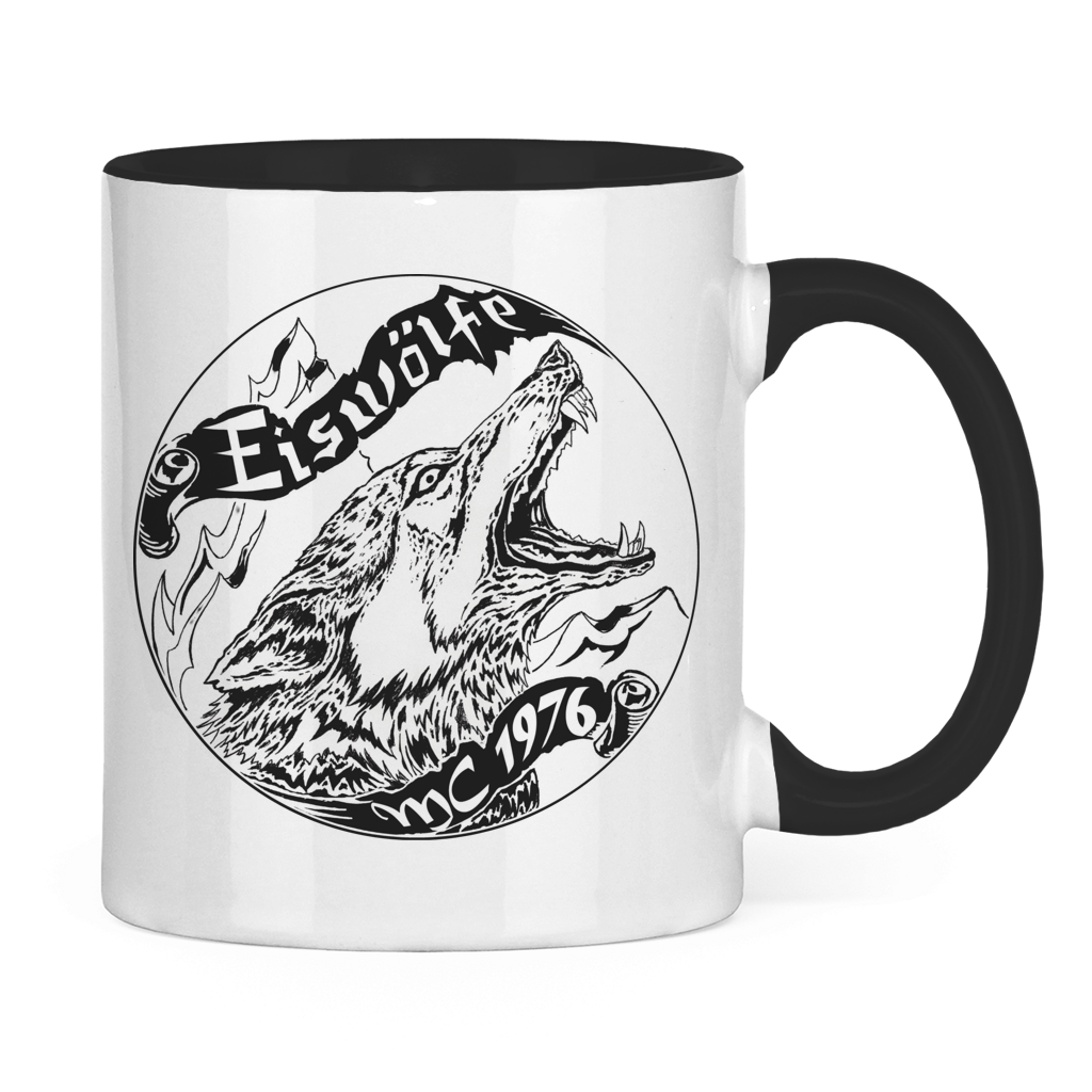 Tasse zweifarbig MC Eiswölfe mit Motiv: Moonwolf – Bild 2