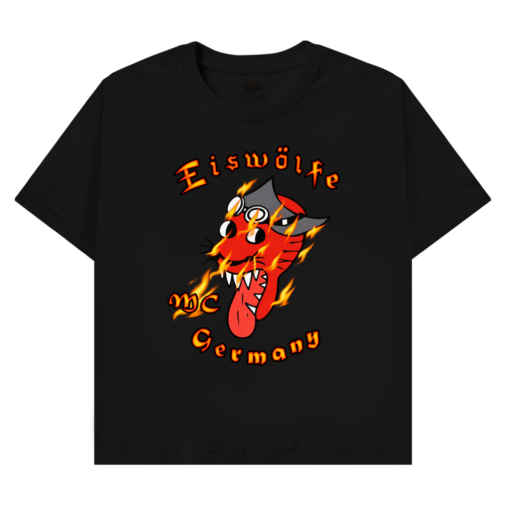 T-Shirt mit Motiv: MC Eiswölfe - MCE Comicflames