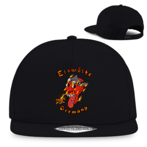 Snapback Rapper Cap MC Eiswölfe mit Motiv: Comicflame